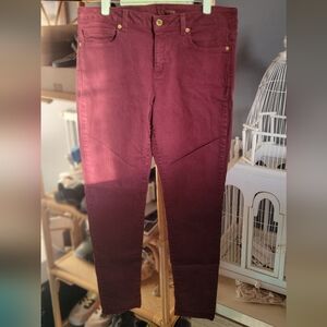 Michael Kors Red Skinny Jeans Sleek Fit